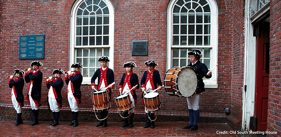 Drumline Re-enactors Credit Old South Meeting House