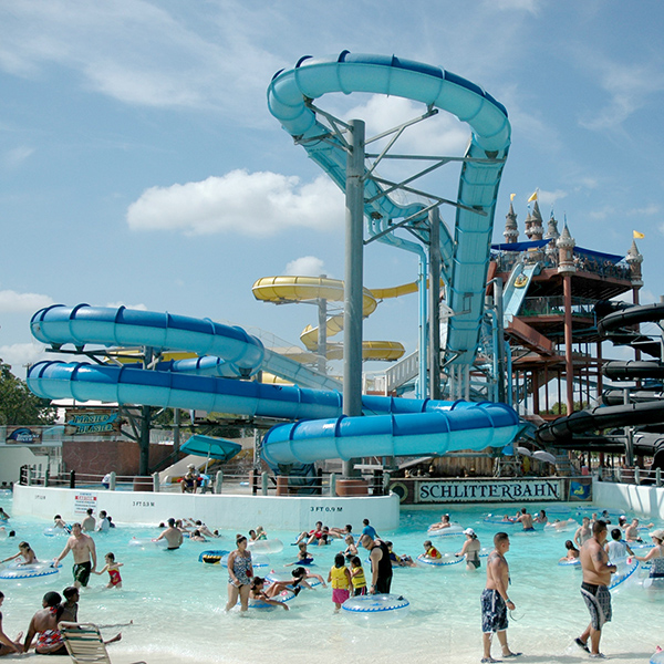 Schlitterbahn Waterpark with many water slides
