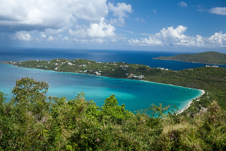 The view of Magens Bay (St.Thomas, U.S.Virgin Islands).