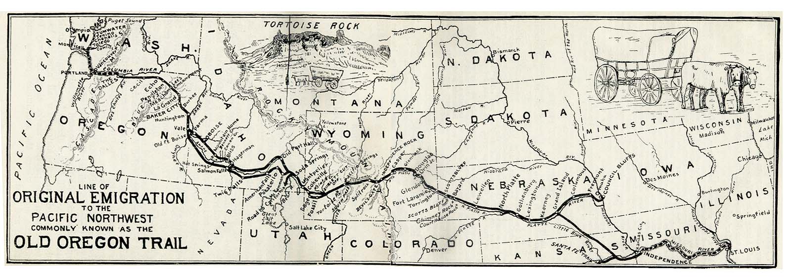 Oregon Trail Map Credit NPS