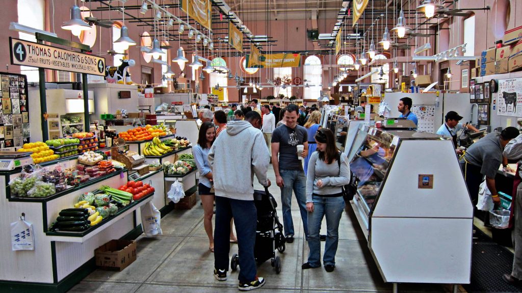 People shopping in Eastern Market