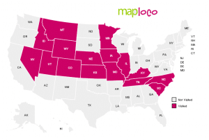 Maps Loco Short Share: Visited States Map | Group Tours
