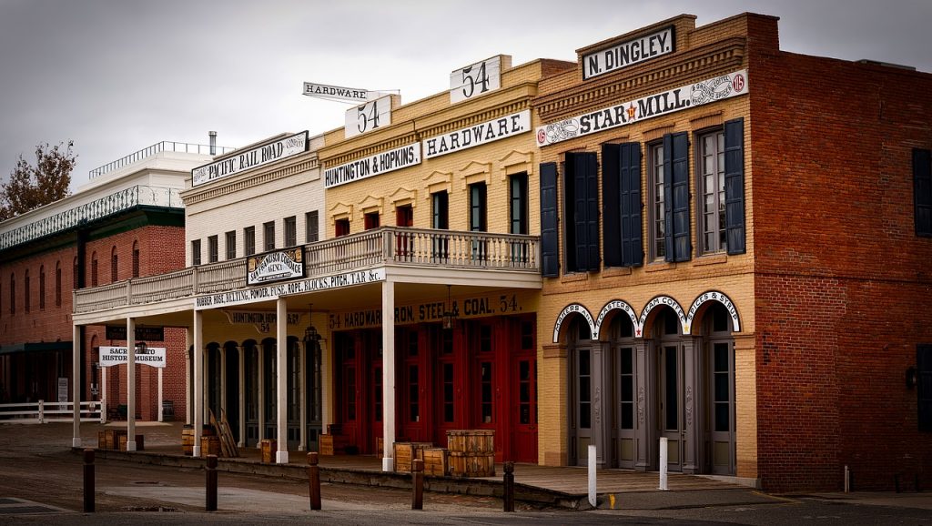 Old Sacramento store fronts