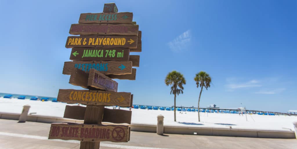 Beach Walk Signs - Clearwater Beach