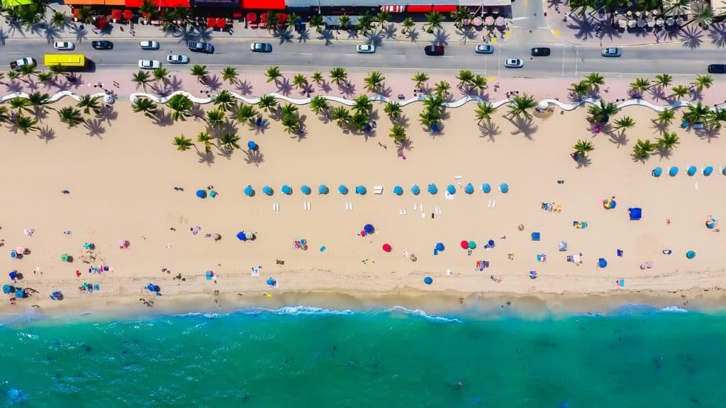 Arial view of Fort Lauderdale beach